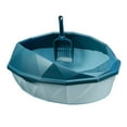 thumbnail image 4 of Bvdfgk Open Top Cat Litter Tray Cat Sand Box Cats Litter Pan for Indoor Cats Kitten Blue, 4 of 9