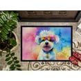 thumbnail image 4 of Carolines Treasures DAC2462MAT 0.15 x 18 x 27 in. Bichon Frise Hippie Dawg Doormat, 4 of 6