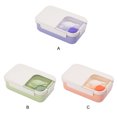 thumbnail image 3 of Lunch Box School Portable Compartments Microwave Sealing Storage Package Portable Food Container with Spoon Leak-proof Locking Organizer Purple, 3 of 9