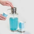 thumbnail image 4 of mDesign Plastic Refillable Mouthwash Dispenser/Cup Organizer - Clear/ Brushed, 4 of 6
