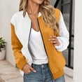 thumbnail image 2 of Unir Two-Tone Full Zip Athletic Jacket for Women, Stand Collar Long Sleeve, Casual Everyday Sporty Outerwear, 1 Piece, XS-6XL, Plus Size Friendly, 2 of 5