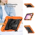thumbnail image 4 of for Lenovo Tab M8 HD 4th Gen 2023 (TB-300XU TB-300FU) 8 inch Heavy Duty Shockproof Protective Rugged Case with Screen Protector Stand and Hand Strap Shoulder Strap,Black + Orange, 4 of 8
