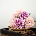 thumbnail image 4 of Efavormart 5 Head Dual Tone Blush/Pink Artificial Peony Silk Bouquet For DIY Wedding Party Bouquets Centerpieces - 11" Tall, 4 of 11