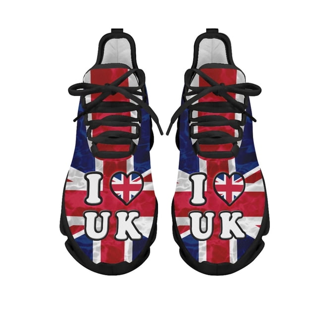 Espadrilles Adultes Design Drapeau du Royaume-Uni Chaussures à Plateforme pour Femmes Hommes Course Décontractée Sport Tennis