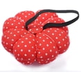 thumbnail image 3 of Alfileteros de muñeca, banda portaagujas, alfileteros portátiles para coser (lunares de calabaza en rojo), 3 of 5