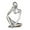 Silver Left, variant on Resin Artistic Thinker Sculpture Hollow Thinking Man Figurine Statue Ornaments for Desktop Shelf Bookshelf Decor , Left Left