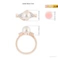 thumbnail image 5 of ANGARA South Sea Cultured Pearl Bypass Ring with Diamond Trio in 14K Rose Gold for Women | June Birthstone, Birthday, Anniversary, Jewelry Gift for Women | Pearl Ring, 5 of 8