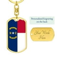 thumbnail image 3 of North Carolina State Flag Keychain Dog Tag Stainless Steel or 18k Gold, 3 of 8