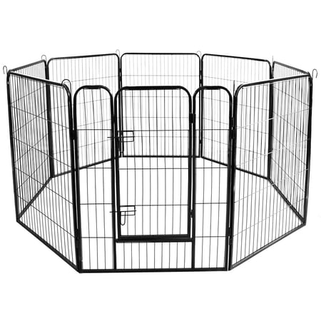 Large Indoor Metal Pet Run Playground Fence Indoor Outdoor Iron 8-panel Playpen Pet Supply