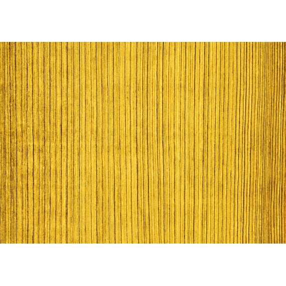 Ahgly Company Machine Washable Indoor Rectangle Abstract Yellow Modern Area Rugs, 4' x 6'