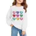 thumbnail image 5 of UACY Girls Cute Sweatshirts Heart Print Oversized Sweat Shirts Tween Preppy Clothes Fall Winter Long Sleeve Tops (White, 3-4 Years), 5 of 9