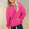 thumbnail image 2 of YIWULA Hoodies For Teen Girls Trendy Preppy Tween Girls Hooded Sweatshirt Long Sleeve Shirts Youth Cute Clothes With Pocket(C,Hot Pink), 2 of 7