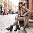 thumbnail image 6 of BLISSFUL STEP Women's Boot Side Zip Platform Chunky Heel Combat Boots Navy Blue 8.5, 6 of 8
