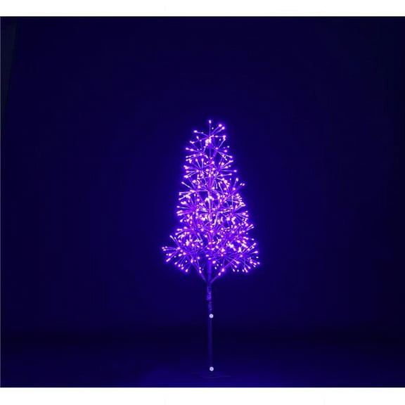 Queens of Christmas LED-TR3D04-LPU 4 ft. Purple Starburst LED Tree