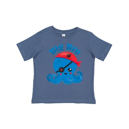 

Inktastic Pirate Octopus Big Bro Gift Toddler Boy Girl T-Shirt
