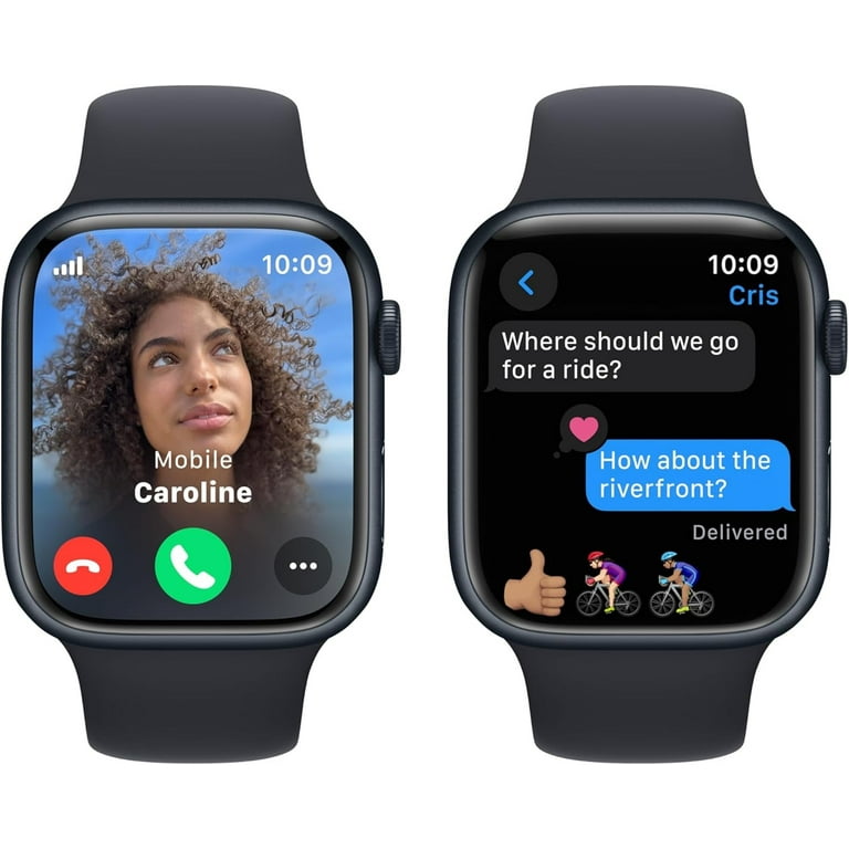 Apple Watch Series 9, GPS + Cellular, 45mm Midnight Aluminum Case