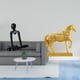 thumbnail image 2 of Escultura De Caballo Pensador Abstracto, Figura Decorativa, Adorno Para Dormitorio, Armario, Estantería, Chimenea, Hogar, Oficina, Resina Grabada Con Animal., 2 of 8