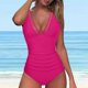 thumbnail image 3 of Gibobby Trajes de Baño Mujer Completos Traje de baño de 1 pieza para mujer, traje de baño de malla sexy, traje de baño de talle con realce, traje de baño(Rosa caliente,XL), 3 of 5