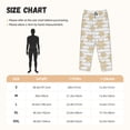 thumbnail image 4 of Lsque Gold Snowflake Print Women's Pajama Pants, Lounge Pant - Comfortable Home Wear,Elastic Waistband, Stylish Design-Small, 4 of 9
