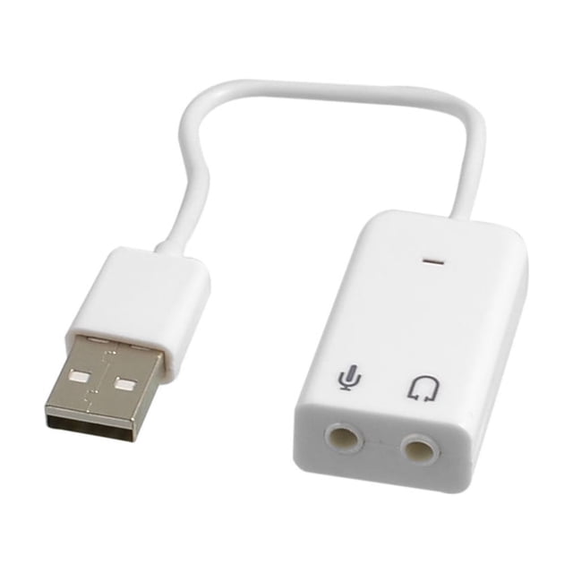 3.5mm Microphone Earphone Socket USB 2.0 Sound Card Speaker Audio Adapter