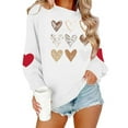 thumbnail image 4 of Dgankt Plus Size Clothes for Women Kindness Heart Sweatshirt Love Heart Graphic Tees Valentine's Vibes Love Long Sleeve Shirts Tops XS-XL, 4 of 8