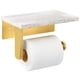 thumbnail image 1 of Toallero de mármol, estante de almacenamiento de papel, accesorios de baño de estilo moderno a prueba de herrumbre, 1 of 7