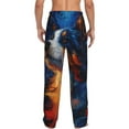 thumbnail image 7 of Salouo Cosmic Dog Starry Night Print Pajama Pants for Men, Lounge Pants Elastic Waistband Casual Men's sleepwear Loungewear Sleep Pajama Pant -Medium, 7 of 7