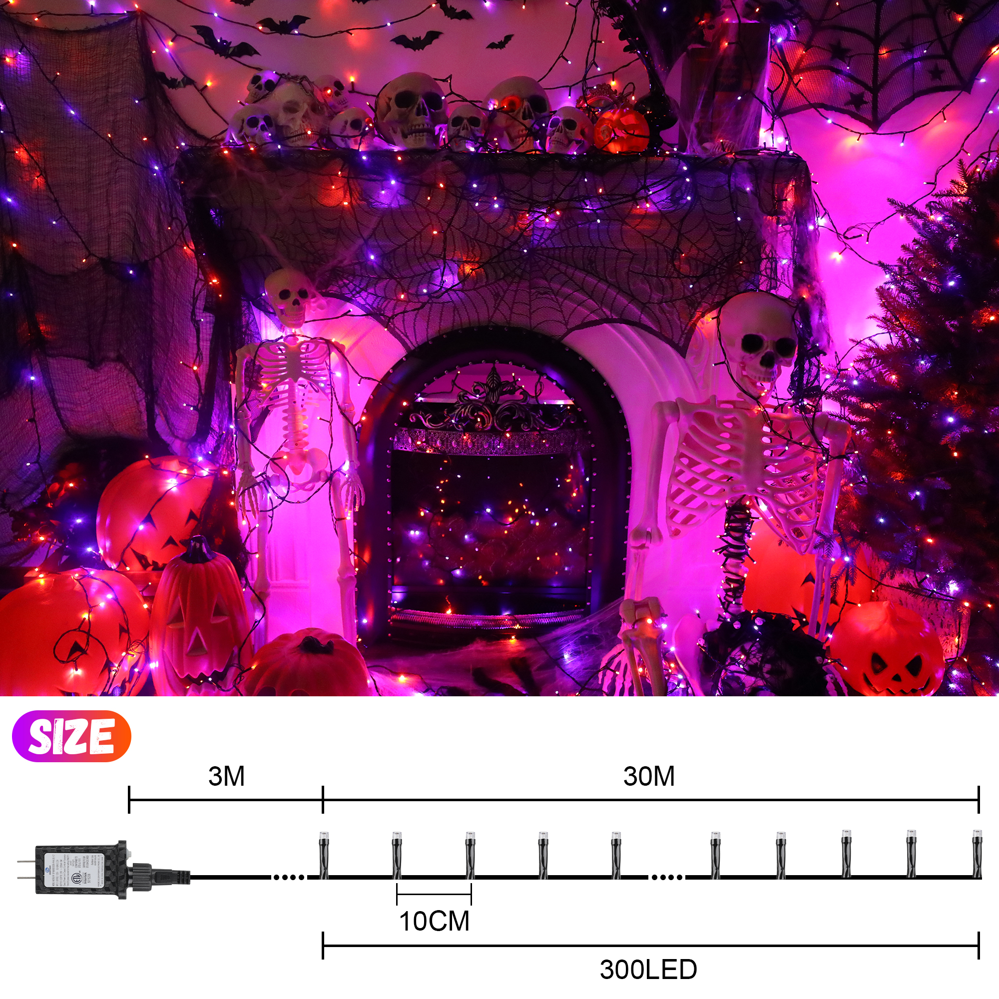 Magotan 300 LED Halloween String Lights photo 4