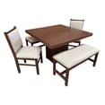 thumbnail image 1 of Set de Comedor Valencia 2 Sillas y 2 Bancas 120x120 cm Mdf UV Color Tzalam SALVANTO, 1 of 10