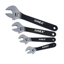 Sunex Tools Adjustable Wrench Set, 4 Piece