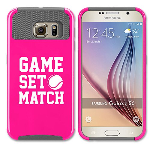 For Samsung Galaxy S7 Shockproof Impact Hard Soft Case Cover Game Set March Tennis Hot Pink Gray Walmart Com