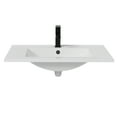 thumbnail image 5 of Eclife 30-inch Rectangular Integrated Bathroom Sink, Single Hole, With Overflow, White, 5 of 11