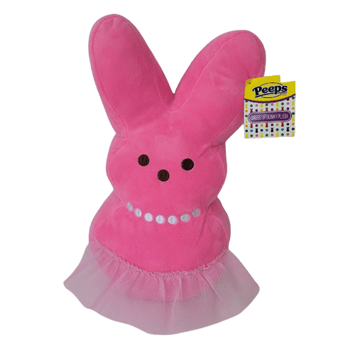 Peeps Bunny Plush Stuffed Animal Toy Easter Decoration (13 Inch, Pink Dress  Up (Tutu)) 
