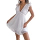 thumbnail image 4 of SAYOO Vestido de Mujer, Sin Mangas, Cuello en V, Patchwork, Adelgazante, Casual, Club, Fiesta, Vestido de Cintura Alta SAYOO Moda, 4 of 7
