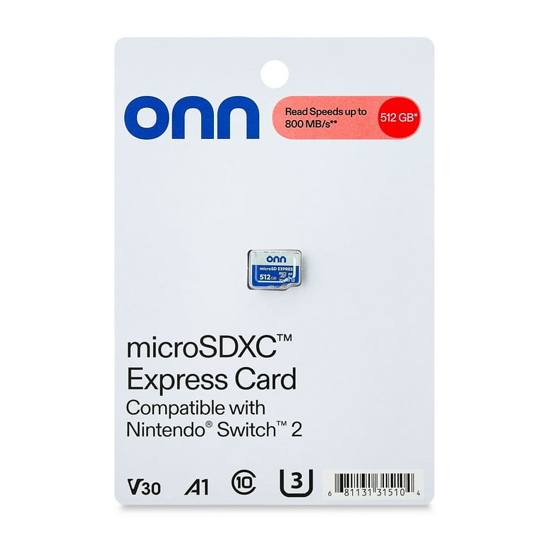 Free Shipping! Onn+ microSDXC Express Card 512 GB, up to 800 MB/s