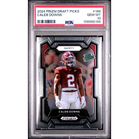 Graded 2024 Panin Prizm Draft Picks Caleb Downs #186 Rookie RC Football Card PSA 10 Gem Mint