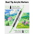 thumbnail image 3 of 24 Colors Acrylic Paint Pens,Acrylic Paint Markers Dual Tip with Fine Tip and Dot Tip,Dot Maker for Kids Adults, Glass, Stone, Wood, Canvas, Paper, Pottery, 3 of 7