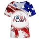 thumbnail image 5 of Fiudx Ofertas de La Semana Blusas Informales de Manga Corta con Cuello En V y Estampado a La Moda para Mujer, 5 of 5
