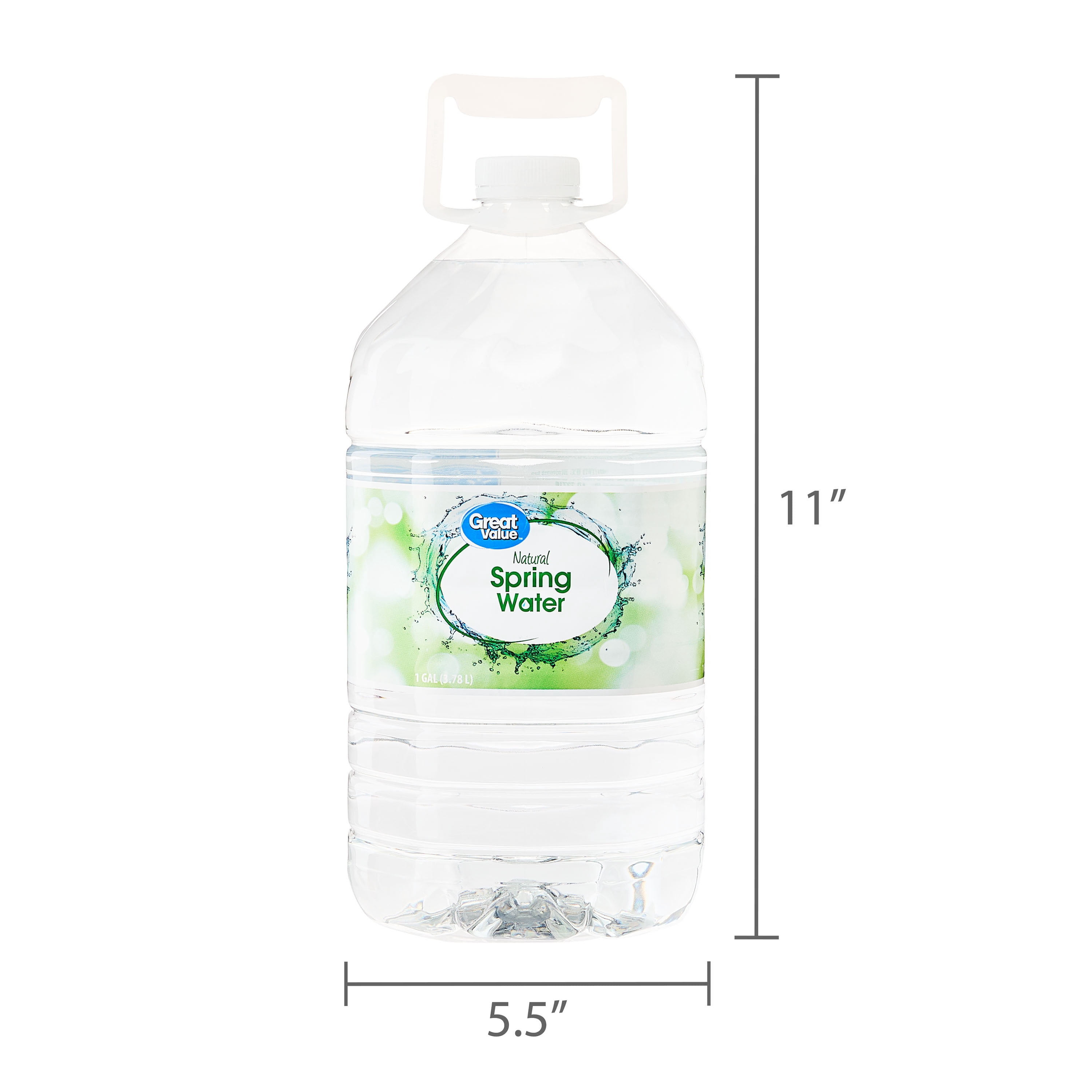 Great Value Natural Spring Water, PET 1 Gallon bottle