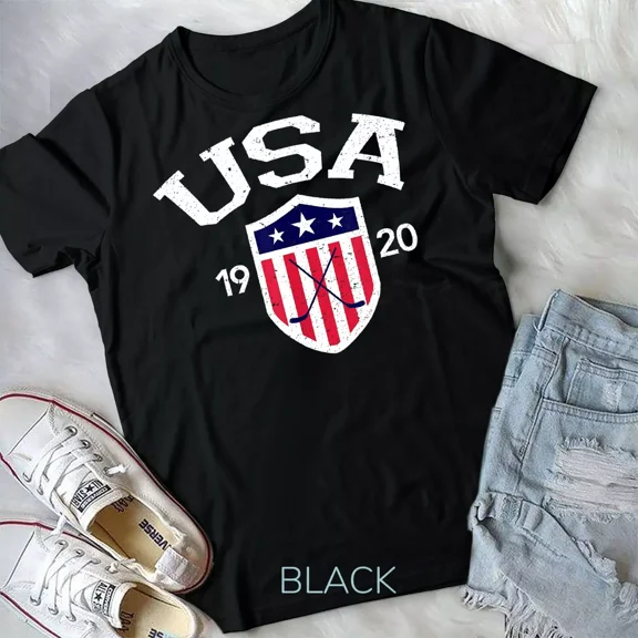 Vintage USA National Hockey, Simple and Bold Sports Themed Unisex T-Shirt Unisex T-Shirt