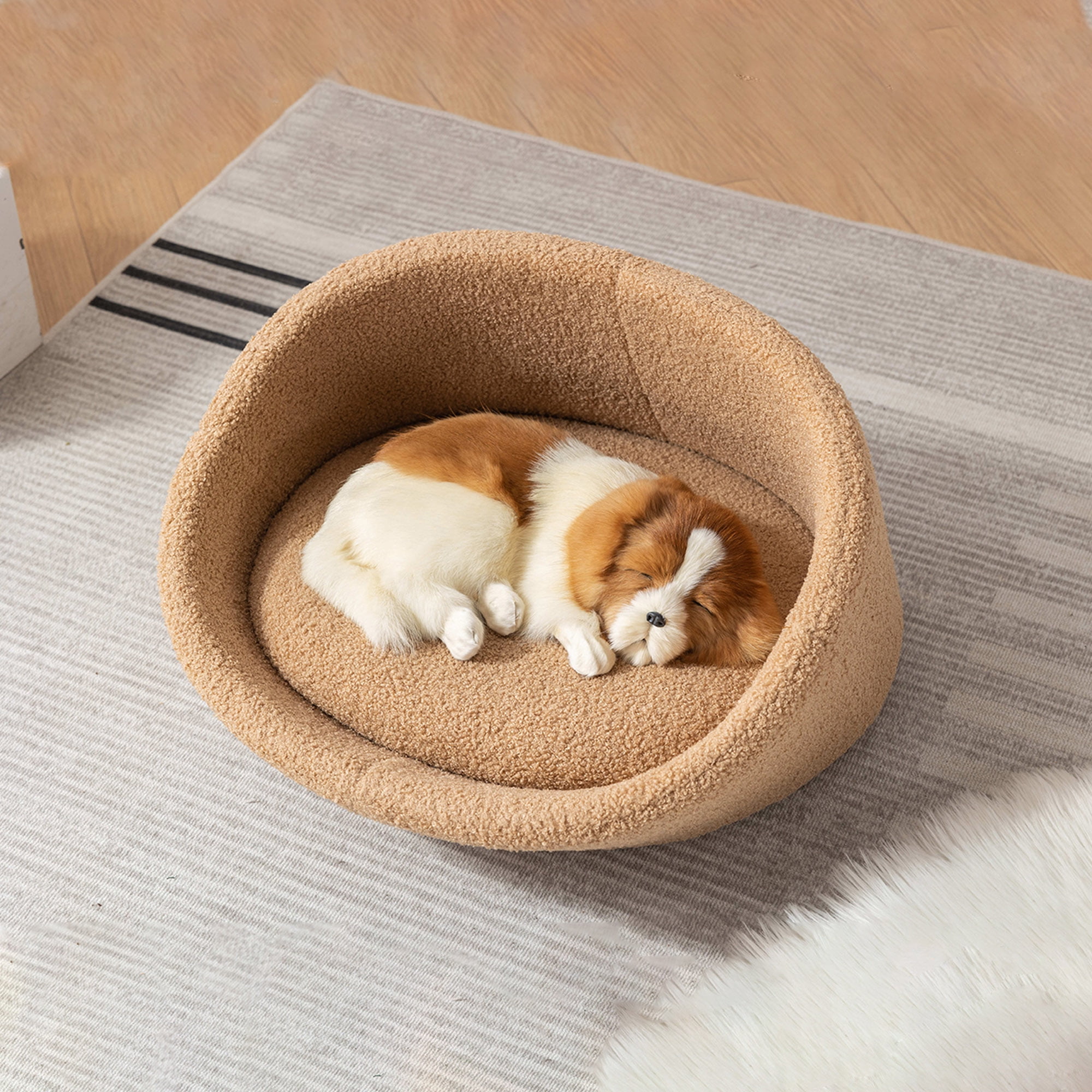 Pefilos 21" Dog Beds for Small Medium Dogs, Waterproof Memory Foam Indoor Pet Sofa Bed with Sides, Non-Slip Bottom Cat Couch Bed, Brown Pefilos 21" Dog Beds for Small Medium Dogs, Waterproof Memory Foam Indoor Pet Sofa Bed with Sides, Non-Slip Bottom Cat Couch Bed, Brown