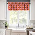 thumbnail image 3 of Mid Century Modern Kitchen Curtain Valance, Geometry Bohemian Retro Abstract Rod Pocket Window Valance, for Bedroom Living Room Cafe Bathroom W54xL18in 1 Panels, 3 of 6