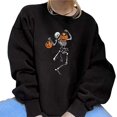 thumbnail image 2 of Pull Ample d'Halloween pour Femmes, Style Citrouille, Sweat à Manches Longues Col Rond pour Adultes, 2 of 5