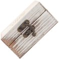 thumbnail image 3 of Caja de anillos de madera para anillos de boda y joyas de pareja - Caja para guardar anillos para exhibición u organizador personal - Cierre de latón y cojín protector suave para anillos, 3 of 5