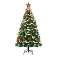 thumbnail image 4 of TidBay 4/5/6/7/8FT Artificial Christmas Tree, Imitation Pine Needle Christmas Tree, Simulated Pine Needle Xmas Tree, Winter Party Decoration with Detachable Metal Base, 4 of 7