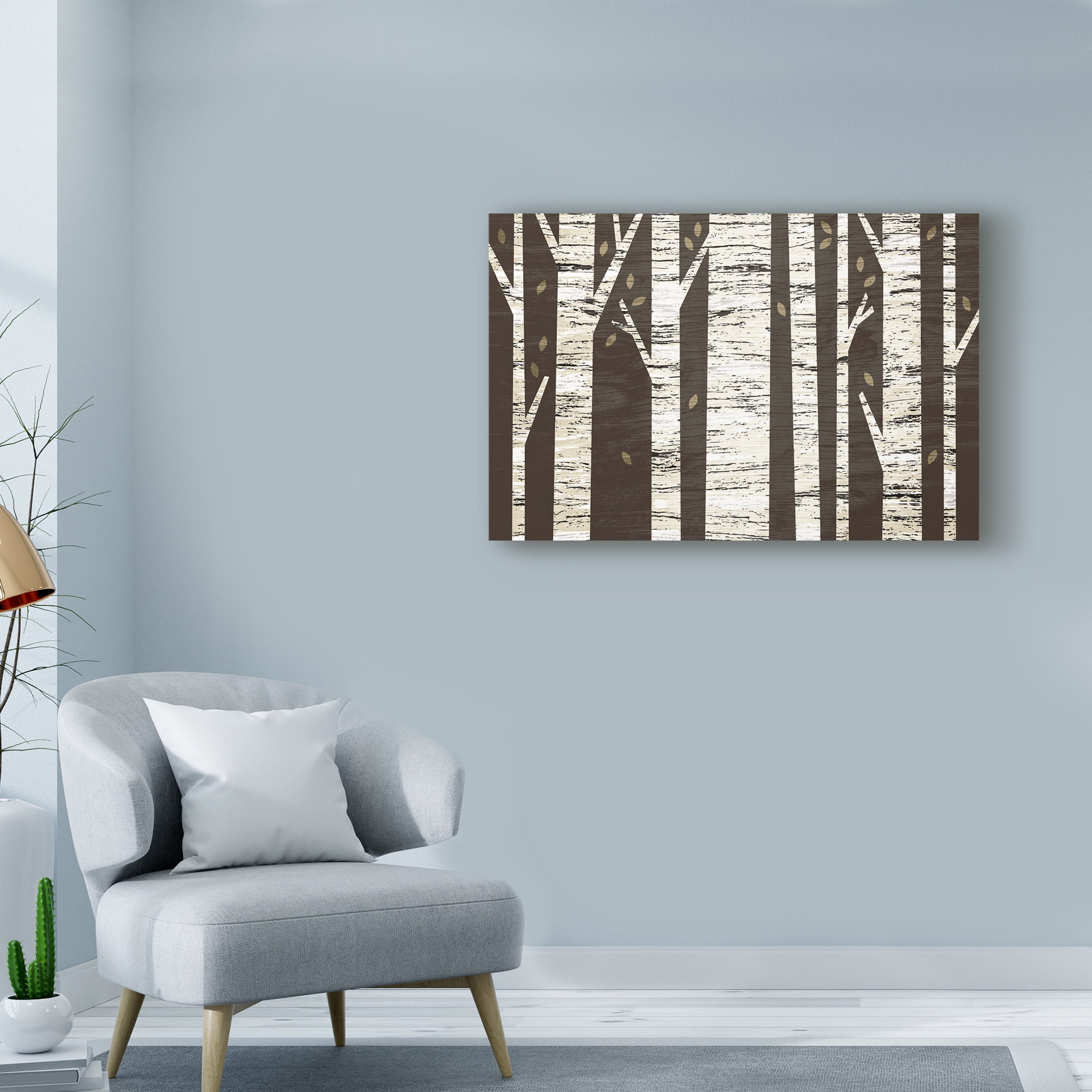 Trademark Fine Art 'Birch Forest' Canvas Art by Michael Mullan