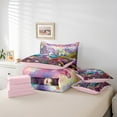 thumbnail image 5 of Erosebridal Cartoon Unicorn Bed in a Bag Queen Size,Rainbow Floral River Bed Set,Fairy Castle Bedding Queen Size For Princess,Breathable Room Decor Reversible,7 Pieces, 5 of 7