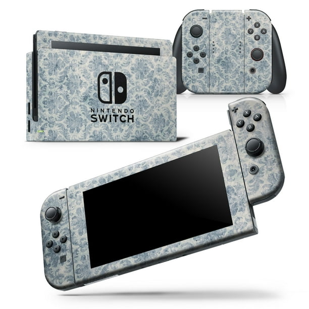 Faded Navy Floral Damask Pattern Skin Wrap Decal Compatible With The Nintendo Switch Dock Only Walmart Com Walmart Com - navy turtle decal roblox