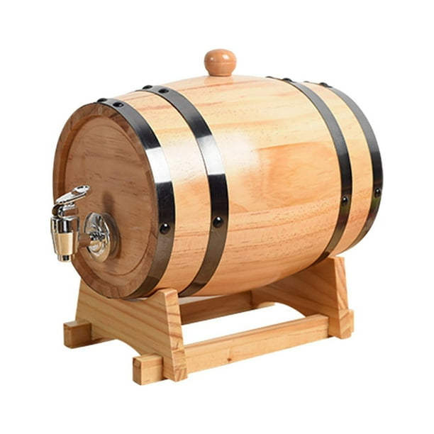 Contenedor De Almacenamiento Vintage De 1L/1,5l/3L, Barril De Madera Para Cóctel, Cerveza, Hogar SM SunniMix Barril de vino de roble