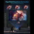 thumbnail image 1 of Projector 8K HDR Ultra Clear 2.4G+5G WiFi BT5.0 Keystone Correction Portable Projector Android 9 80-inch Large Screen AI Intelligent Voice Control for Office Home Theater Phone, 1 of 5